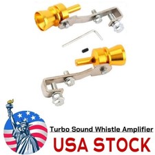 2pcs Car Universal Loud Whistle Muffler Pipe Simulator Fake Bov Motorcycle Gold 2pcs Car Universal Loud Whistle Muffler Pipe Simulator Fake Bov Motorcycle Gold