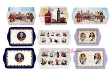 Large London England Collection Trays Melamine King Charles III London Icons
