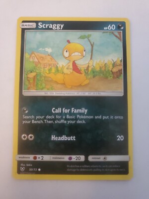 Pokémon TCG Scraggy Shining Legends 50/73 Regular Common