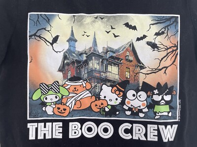 Old Navy Kids Girls Hello Kitty Boo Crew Halloween Short Sleeve Shirt Black  XS
