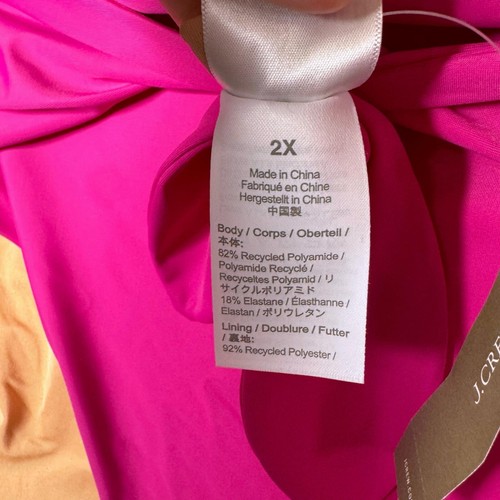 J. Crew New Plus Sz 2X Pink Tie Detail Bikini Swim Bathing Suit Bottom High Rise - Picture 7 of 7