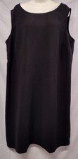 SILHOUETTES dress Size 20W black SLEEVELESS Color CLASSIC 100% POLYESTER NEW WIT