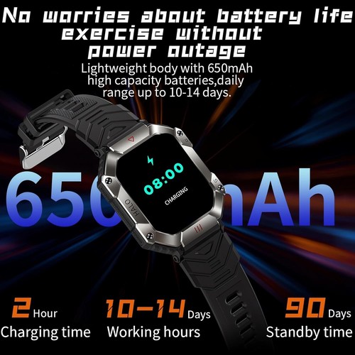 ⌚ Pard 2.0 Pollici Schermo IPS Viaggio Esterno Smart Sport Fitness Tracker, Ultra ⌚ - Foto 8 di 10