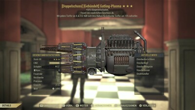 Fallout 76 ps4 3  Doppelschuss gatling plasma