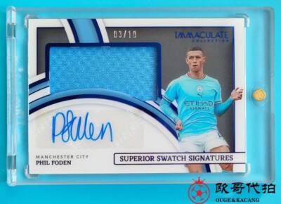 2022-23 Panini Immaculate Manchester City Phil Foden Patch Auto 3 