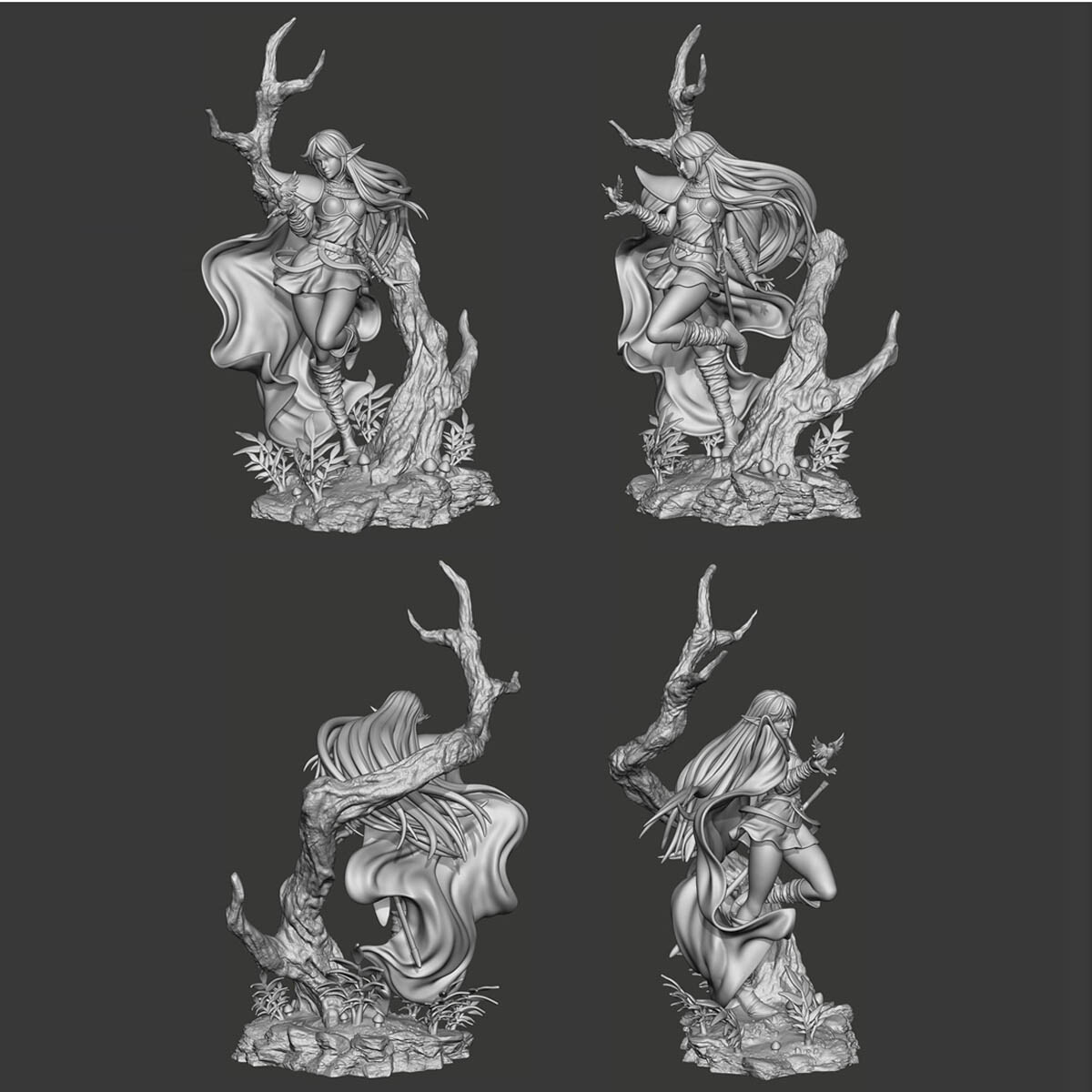 DEEDLIT Unassembled Unpainted 3D Printing Resin Model Kits Garage Kits