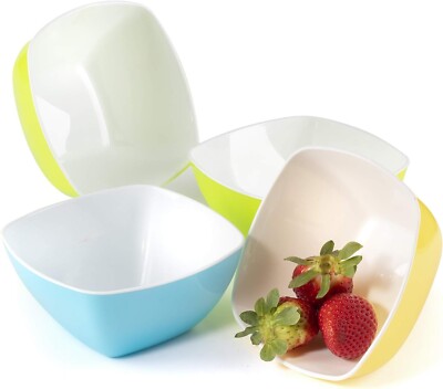 Müslischale 4er Pack Mikrowellen- & Gefrierschrankgeeignet Kunststoff Ideal für Salat Suppe Dessert