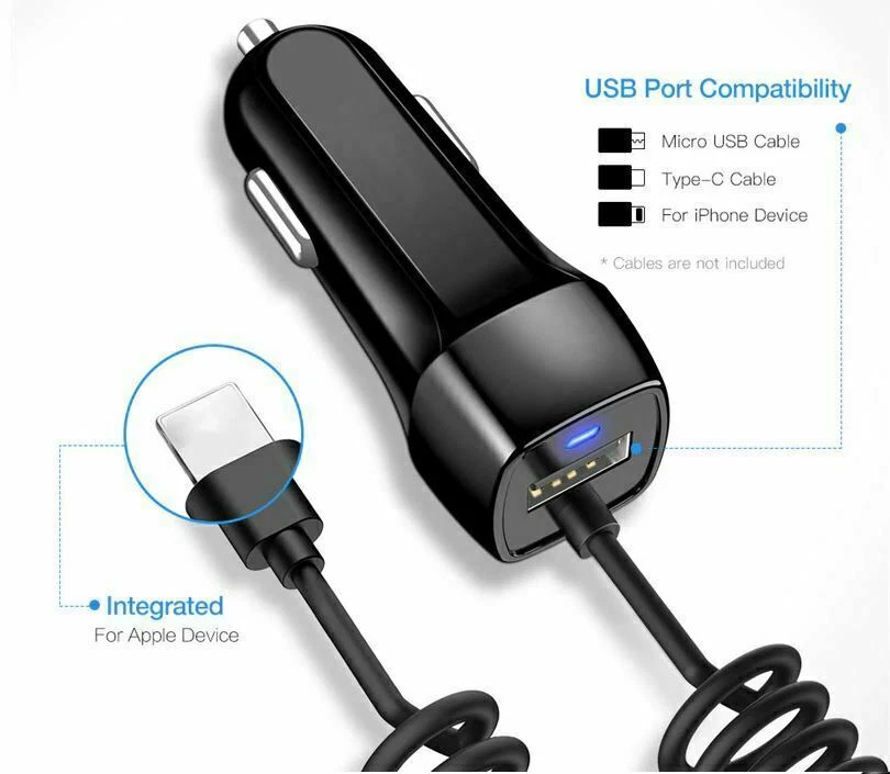 Cargador rápido de coche RÁPIDO tipo C carga micro USB para teléfono celular Android Samsung Foto 4 de 4