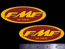 FMF Exhaust Pipes - Set of 2 Orig. Vintage Racing Motorcycle Decals/Stickers MX