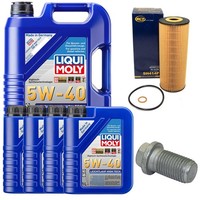 MotoröL Filter Set 5W-40 Liqui Moly 9 Liter + Schraube FüR Mercedes Sprinter