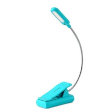 7 LED Clip-On Book Light, Eye Care Lamp with Power Indicator, Blue