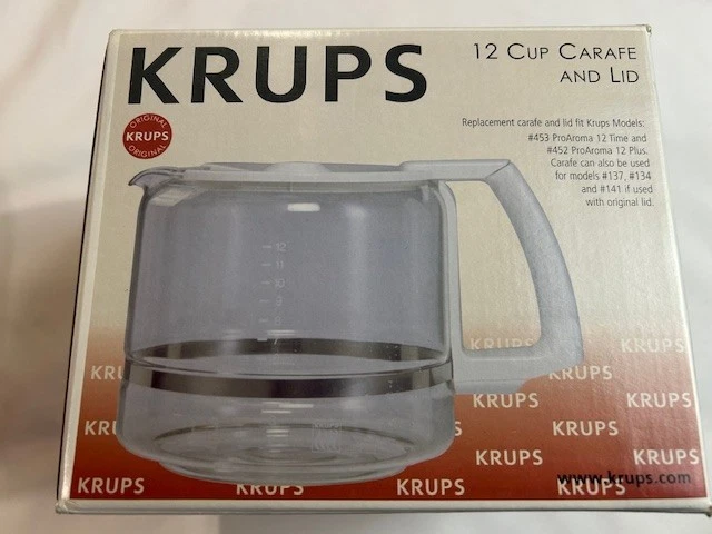 KRUPS Jarra y Tapa 12 Tazas *Nuevo En Caja * (Blanco) Foto 2 de 4