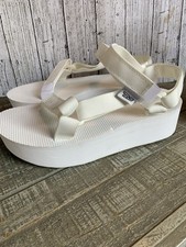 Teva Women's Size 8 Flatform Platform Universal Bright White Sandals Straps