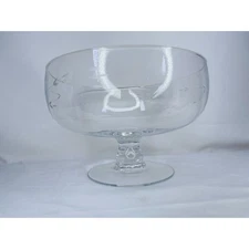 Princess House Heritage Collection 9in Footed Glass Centerpiece Decor