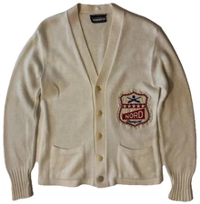 True Vintage 60s New Orleans Rec Dept Cardigan Sweater Adult S/M Baseball Champs