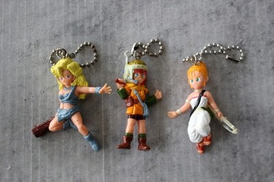 SET x3 Chrono Trigger Figure Keychain BANDAI Ayla Lucca Marle
