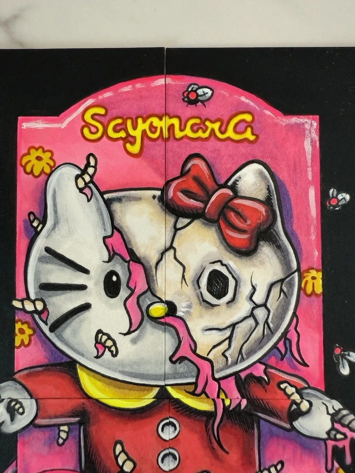 🔥Garbage Pail Kids Chenduz Wacky Packages Series 7 Rotting Plush Hello Kitty🔥 - Image 4 of 4