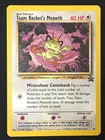 Pokmeon TCG Team Rockets Meowth Black Star Promo 18 MP