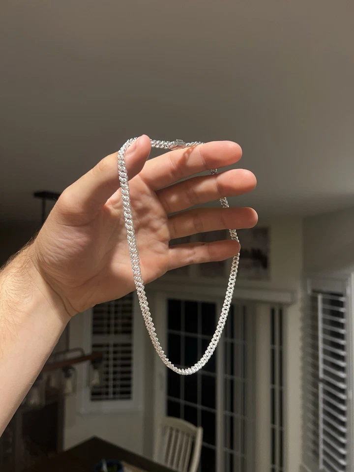 Pandora 925 Ale Silver Pave Cuban Chain Necklace - Image 4 of 4