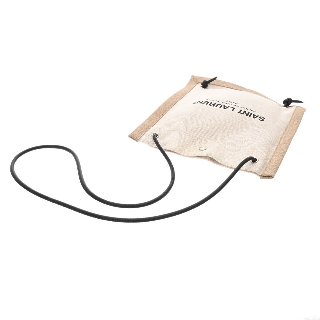 Borsa a tracolla piatta Saint Laurent beige