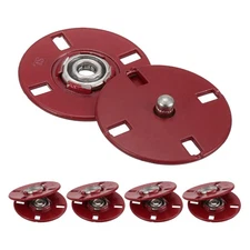 5Pcs Snap Buttons, Metal Invisible Buckle (Wine Red, 25mm)