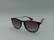 Ray-Ban Erika RB4171 622/8G 54 Women's Round Sunglasses - Rubber Black