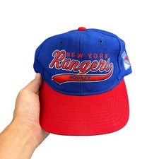 Vintage 90s Starter New York Rangers Hockey Snapback Hat Cap Wool NHL