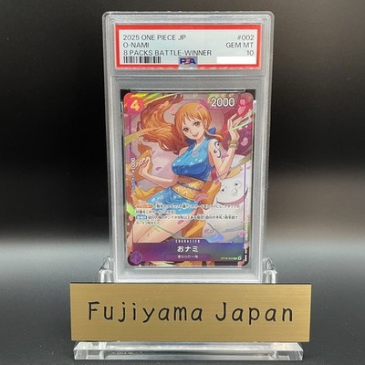 PSA 10 O-nami ST18-002 C 8 Packs Battle Winner One Piece Card