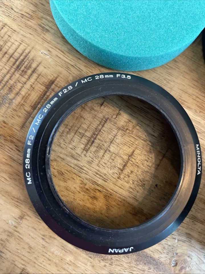 Minolta MC W.Rokkor-X 28mm 2.8 Lens 1021476 & VINTAGE Case READ! - Image 3 of 4