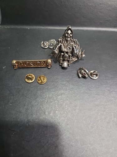 Motorcycle Rider PINS SCULK Lot Of 3