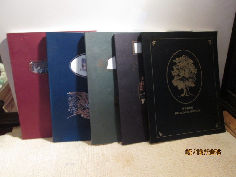 "WORDS" HEIRLOOM EDITION. GENEALOGY. FIVE BOOKS.