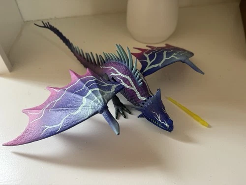 How To Train Your Dragon Skrill Purple Electric Variant With Dart Figure Toy