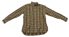 Tommy Hilfiger Men  s Large LS 80  s 2 Ply Fabric Plaid