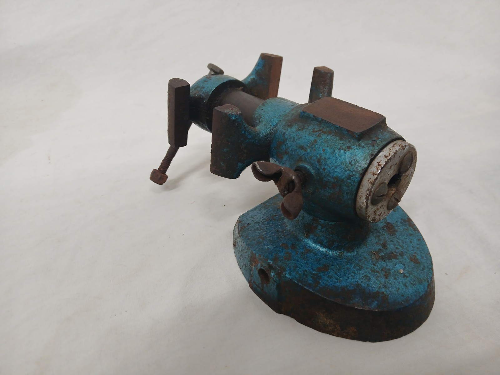 Vintage 1950 Small Gunsmith Swivel Vice Anvil Combo Watchmaker Jewlery Tool Rare