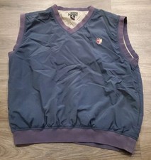 Vintage Disney Mickey Mouse Golf Vest Jacket Mens Sz Large / L Blue Windbreaker