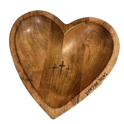 Herzförmige Gebetsschale - Religiöse Geschenke, Hölzerne Gebetsschalen, Geb5263