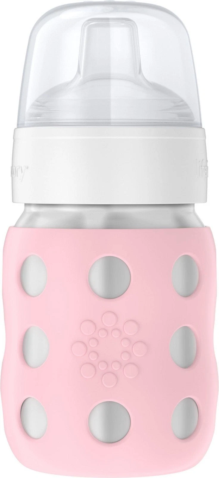 Stainless Steel Wide Neck Baby Bottle with Silicone Sippy Spout 9 Months