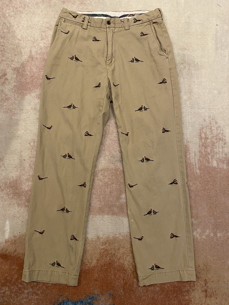 90s Polo Ralph Lauren フェード ペインターパンツ W34 Rare Vintage 90s Polo Ralph Lauren Embroidered Pheasant Khaki