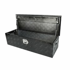 Black 39x13x10 Aluminum Pickup Truck Trunk Bed Tool Box Trailer Storagelock