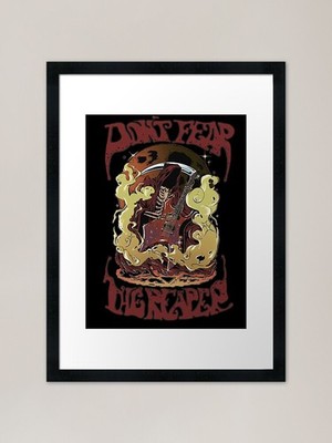 Don't Fear the Reaper (Red) Framed  Framed Wall Art Poster Canvas Print Picture