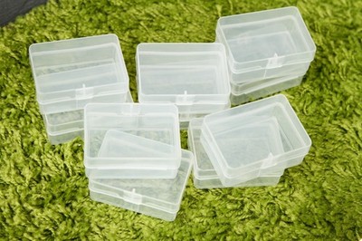(KLASSE B) 10 x kleine Utility Aufbewahrungskoffer halbtransparent Organizer Boxen