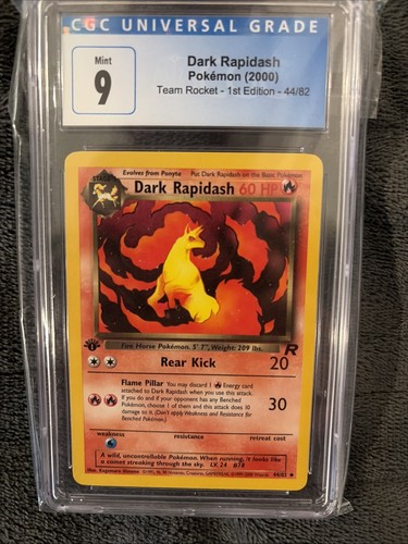 Dark Rapidash (1st Edition) graded CGC 9 for sale on eBay