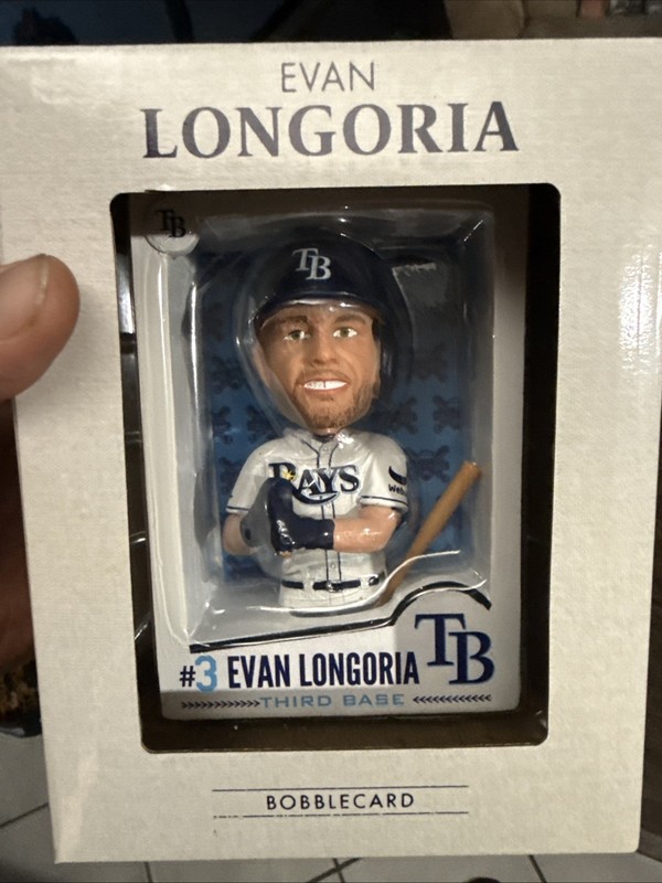 Evan Longoria Tampa Bay Rays Bobble Card 7/12/26 Jersey Retirement SGA NOT OPEN