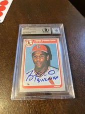 1985 Fleer Terry Pendleton Rookie Card BGS Authentic Auto. rookie card picture