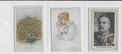 3 x Original 1912-1916 Meine Woche - Seidensammelkarten aus 3 verschiedenen Serien