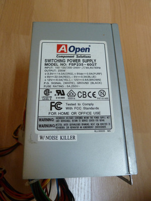 A Open Aopen FSP235-60GT - 235W ATX PC-Netzteil/Power Supply 20 Pin
