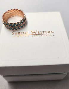 Authentic Serene Western Rose Gold Plated Eternal Spring Ring sz 9 Sterling Silver