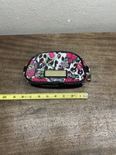 Betsey Johnson Cosmetic Bag Makeup Medium Floral Roses /Jewels Purse  NWOT