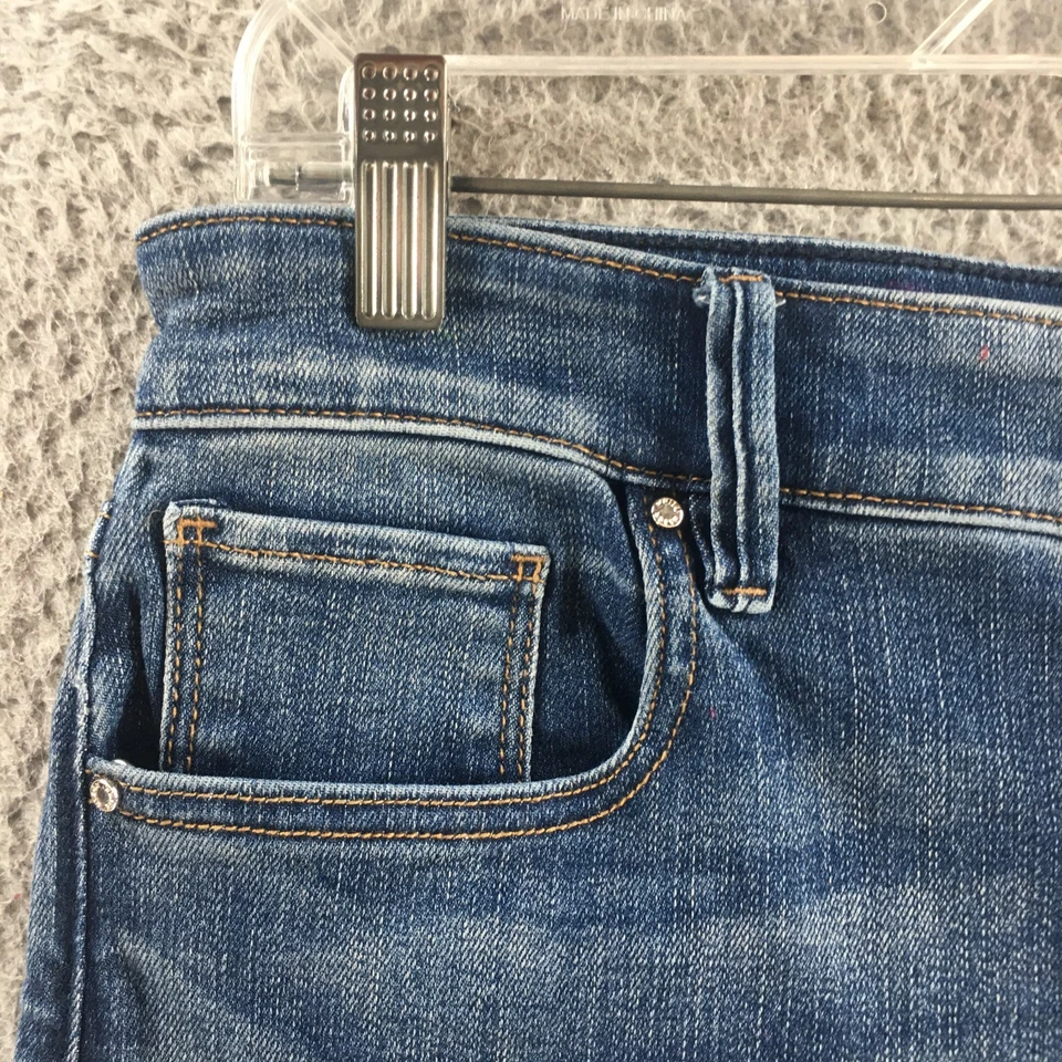 White House Black Market The Everyday Bermuda Short Women 10 Blue Denim Mid Rise - Image 3 of 4