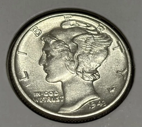 1943-P Mercury Dime - BU Uncirculated - 90% Silver - A